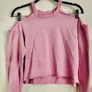 Pink off the shoulder sweater